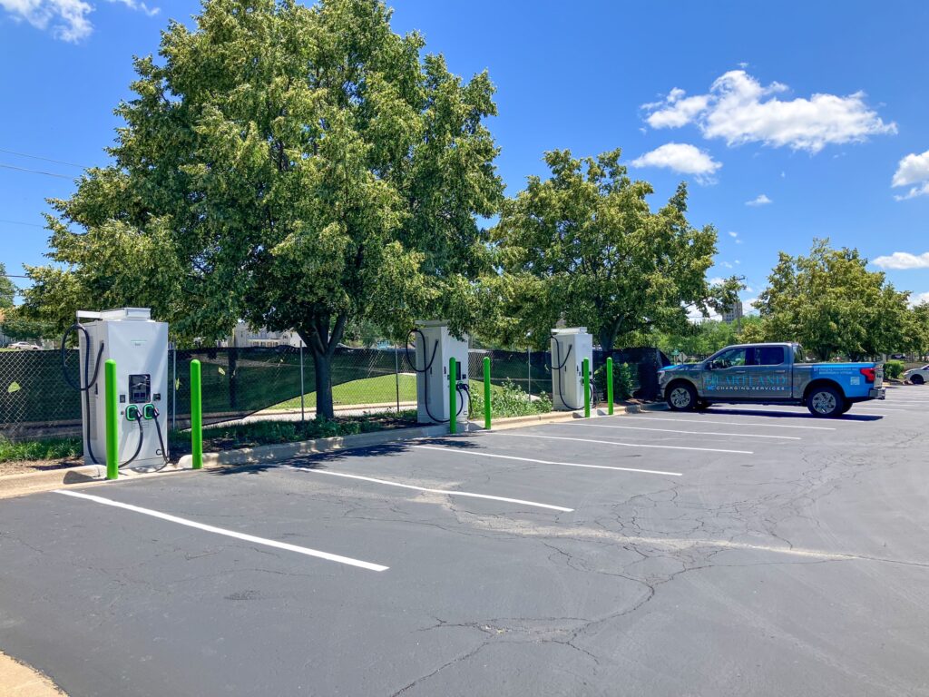 Gail Borden Public Library EV charging installation
