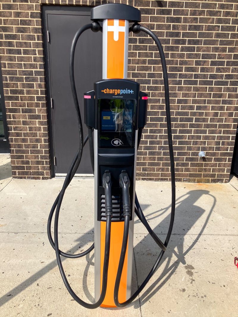 EV charging at Evans Farms