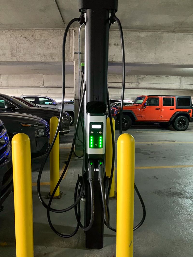 EV charging at Franklin County Courthouse Garage