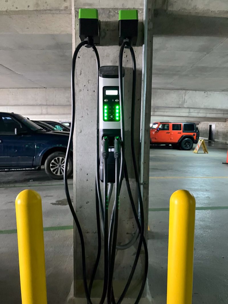 EV charging at Franklin County Courthouse Garage