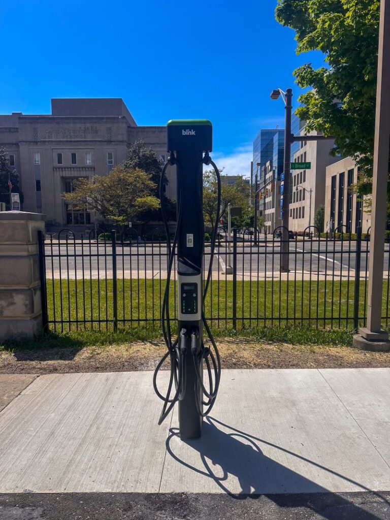 EV charging at Franklin County Memorial Hall