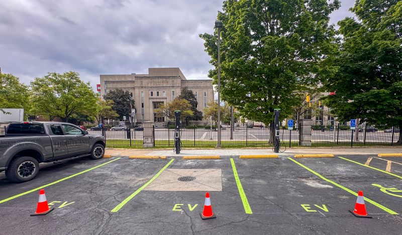 EV charging at Franklin County Memorial Hall