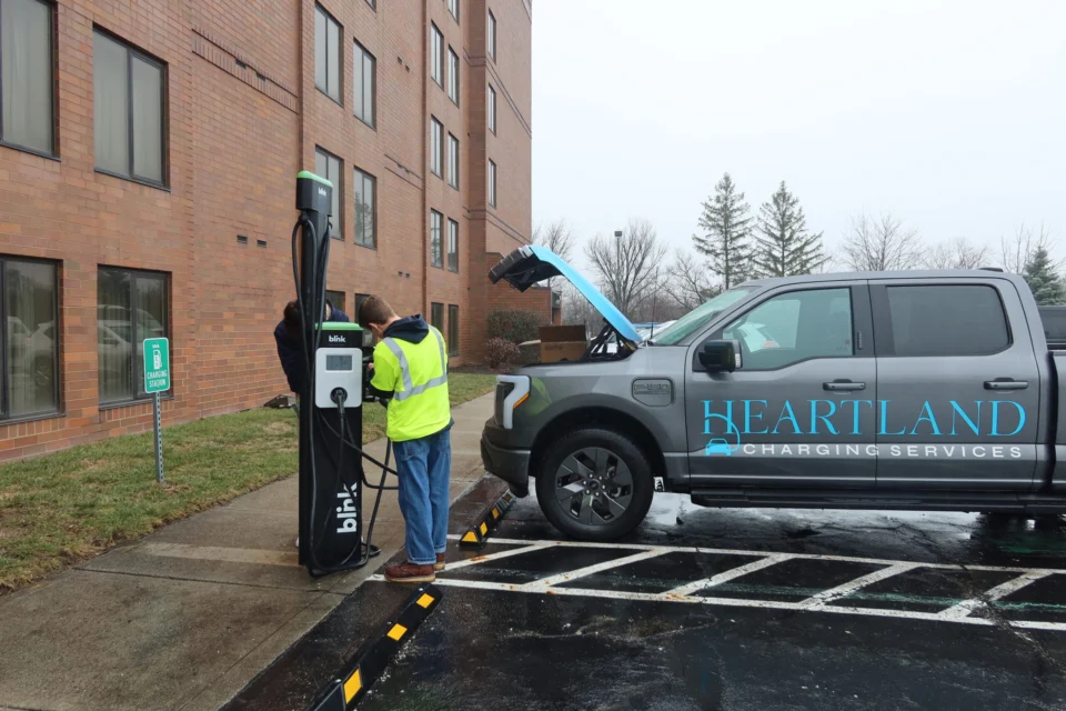 EV charging installed at a hospitality property
